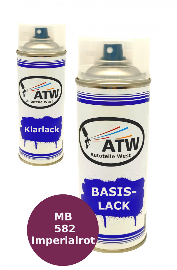 Autolack für Mercedes Benz 582 Imperialrot +400ml Klarlack Set